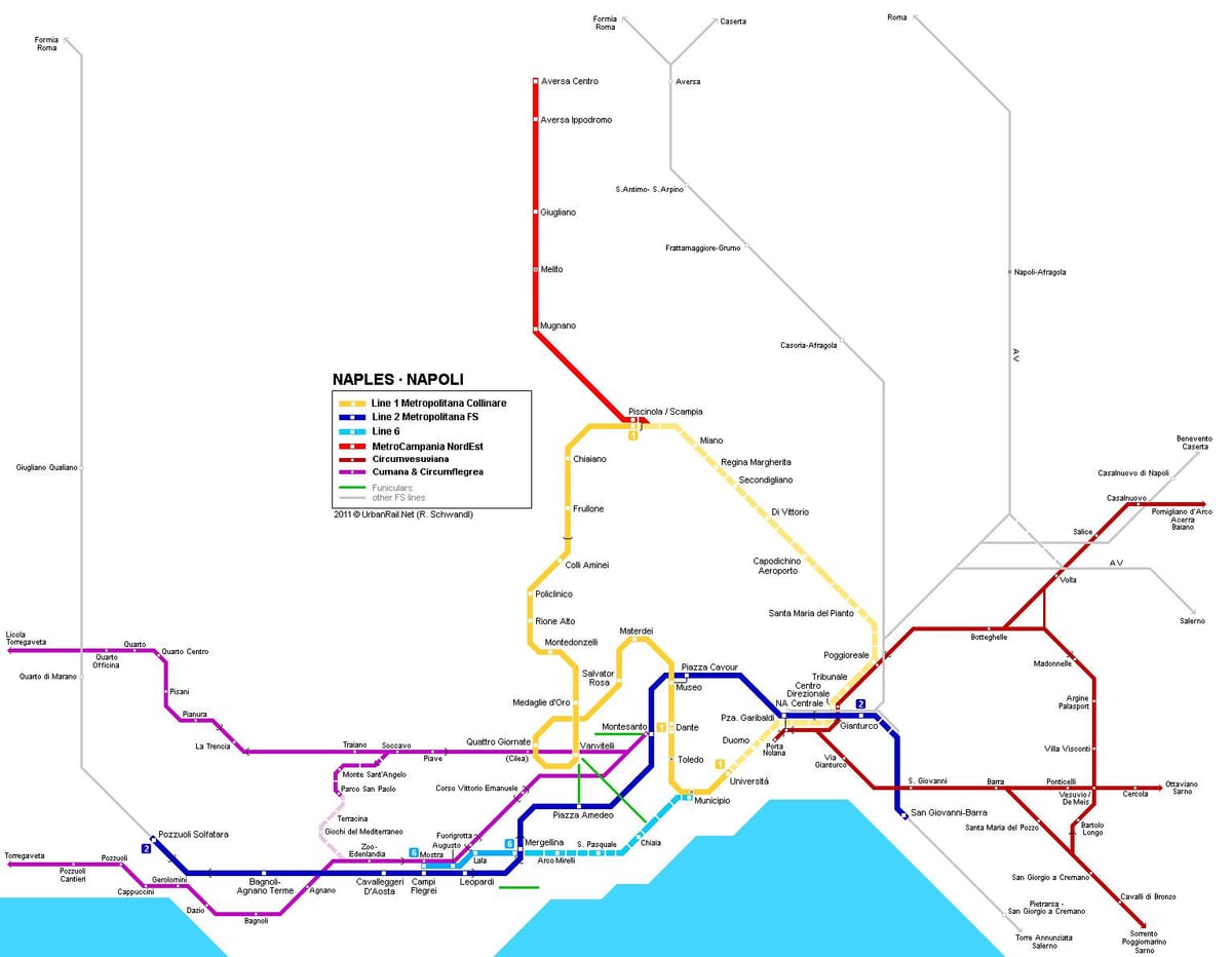 métro de naples carte