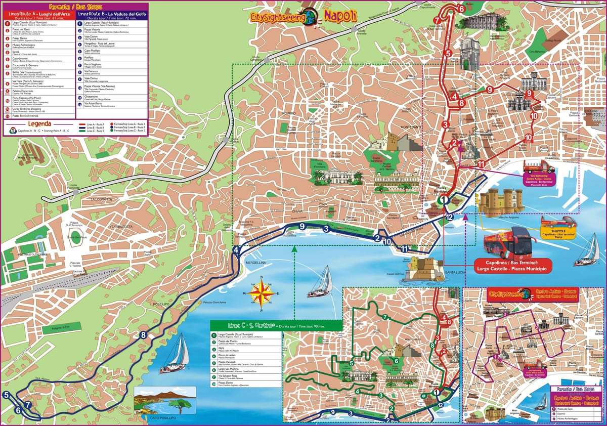 Plan de la ville lignes de bus