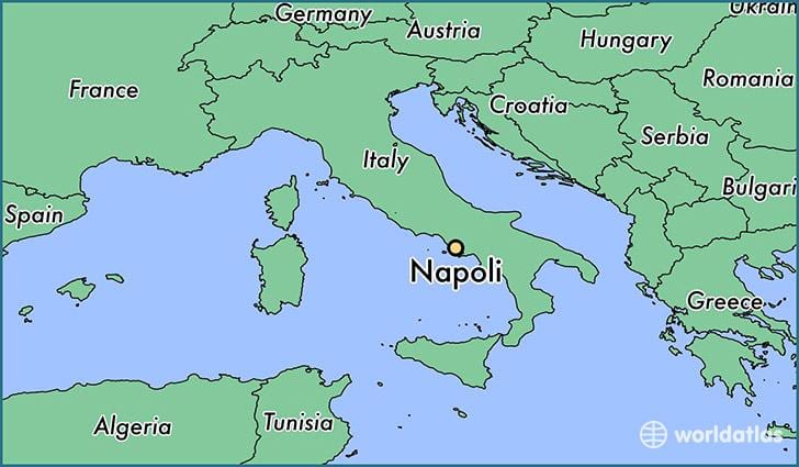 carte de l'italie montrant naples