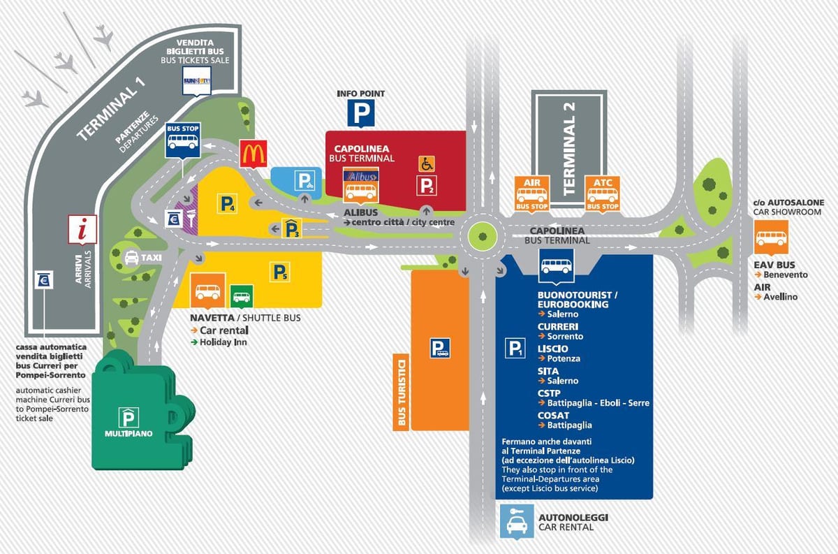 l'aéroport de capodichino carte