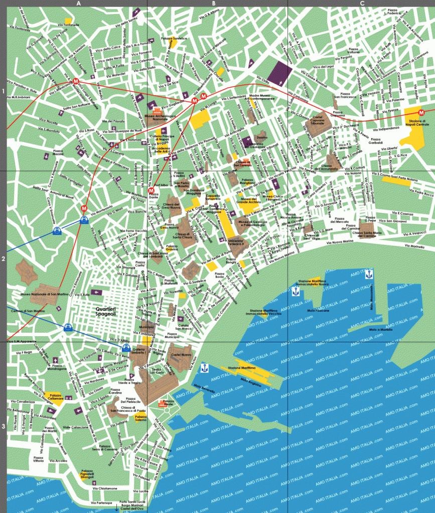 naples attractions touristiques de la carte