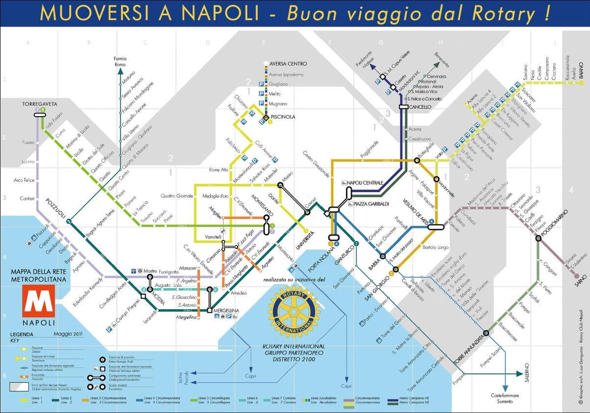 plan de métro de naples en italie