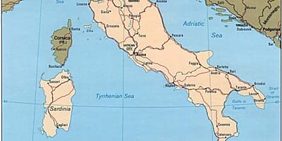 La carte de naples monde
