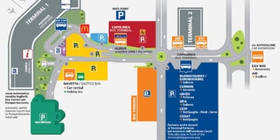 L'aéroport de Capodichino carte