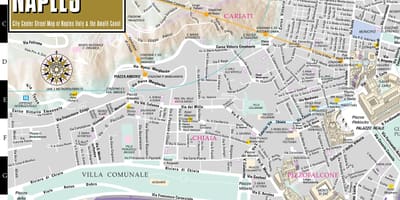 Rue la carte de naples, italie