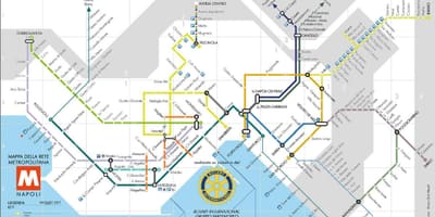 Plan de métro de Naples en italie
