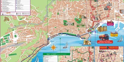 Carte de visite de la ville de naples